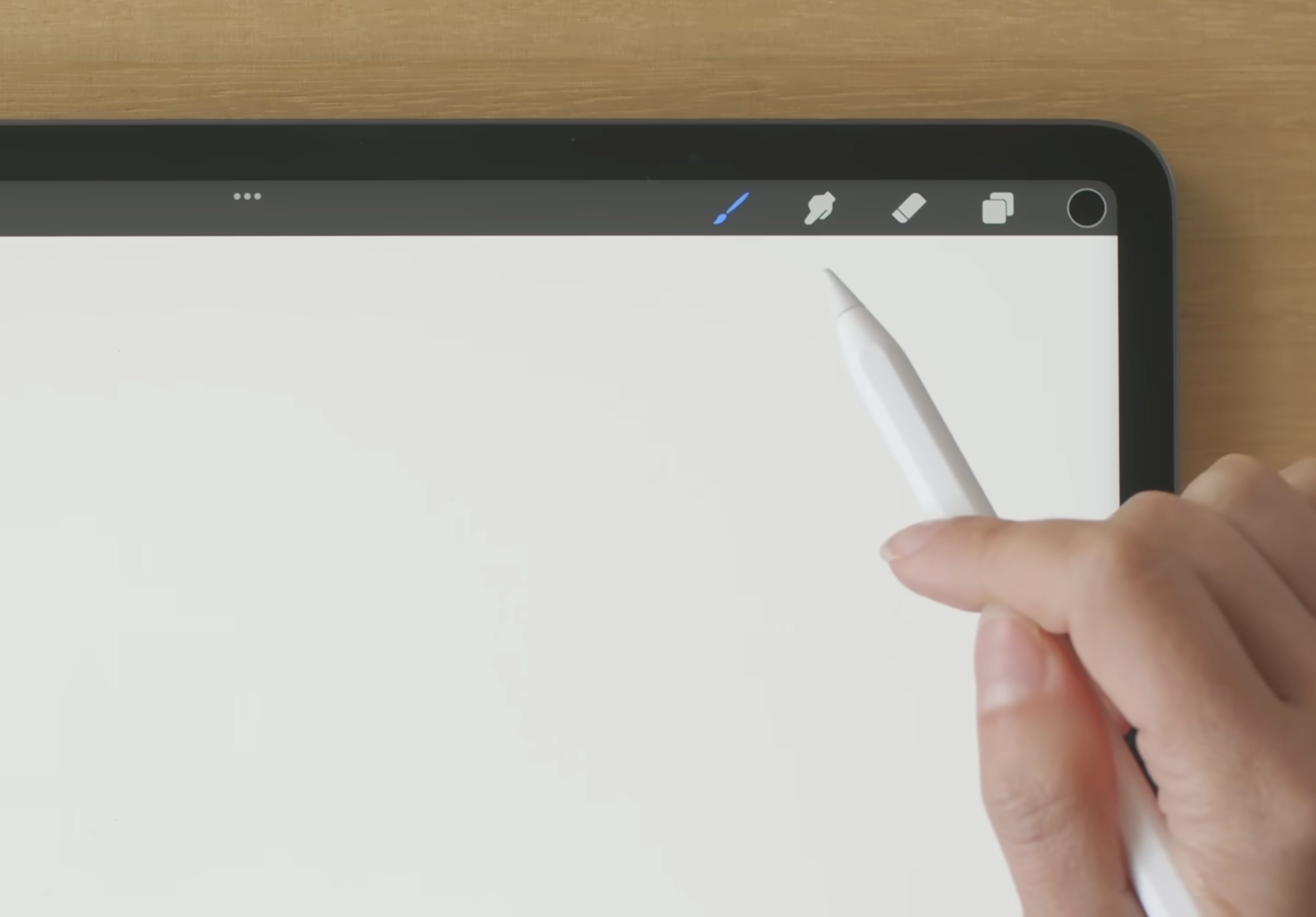 Procreate Top Bar Interface